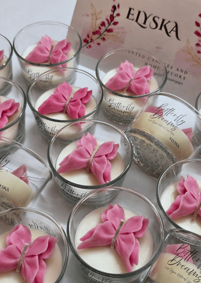 Butterfly Candle in a Glass Jar