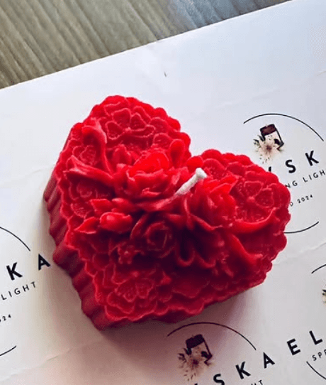 Rose Heart Candle