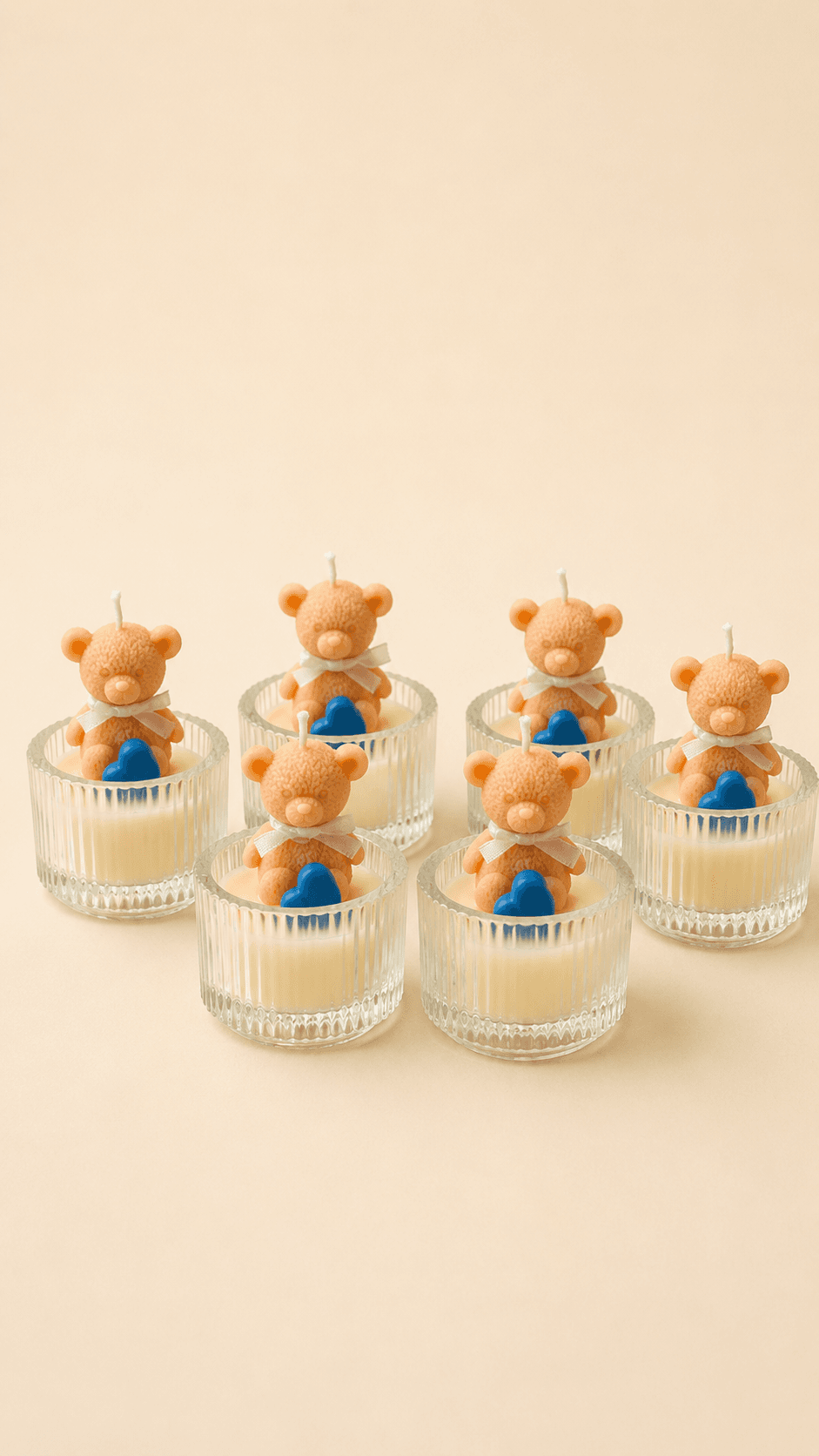 Teddy Bear Candle in a Glass Jar