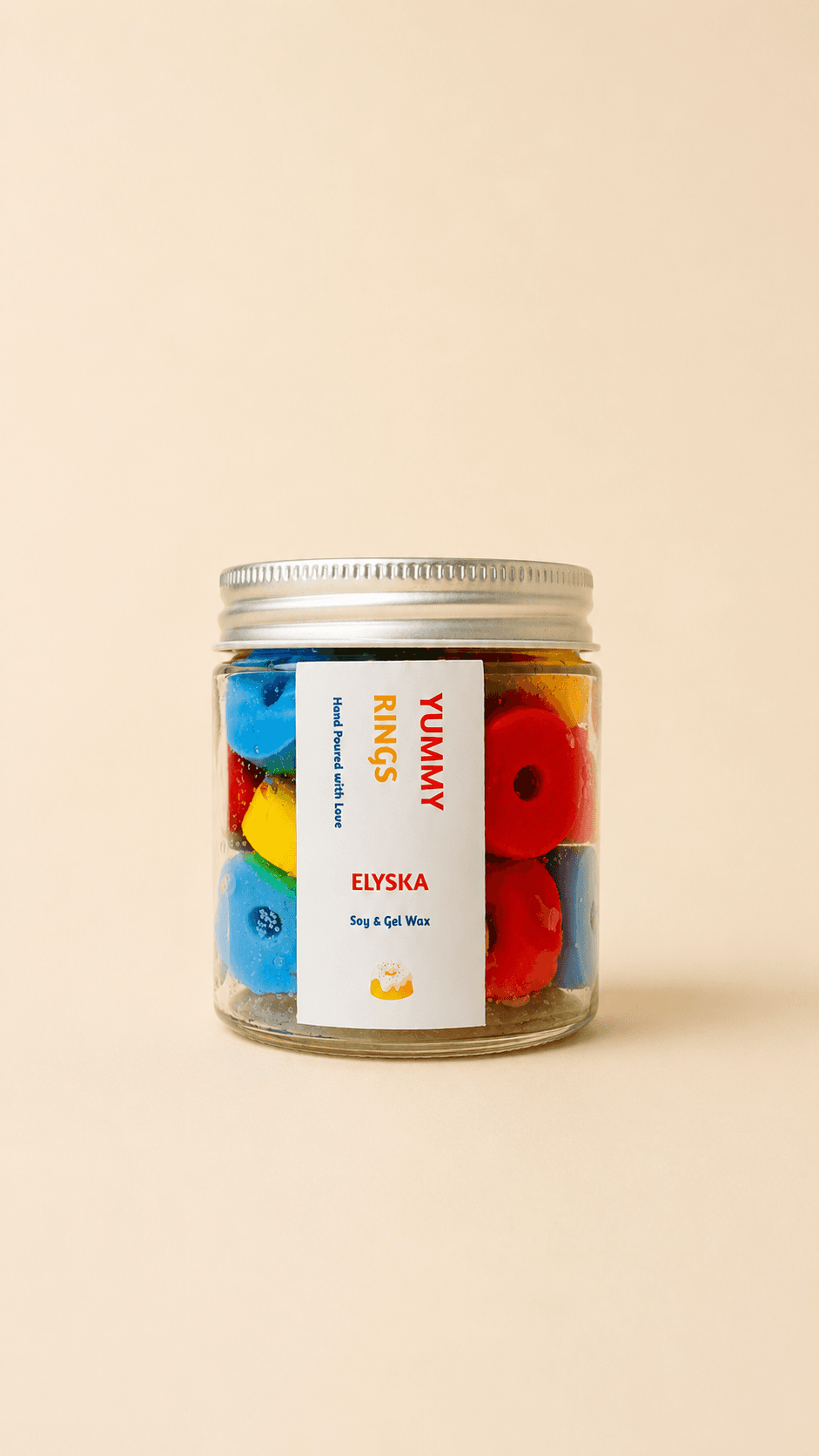 Yummy Ring Candle in a Glass Jar